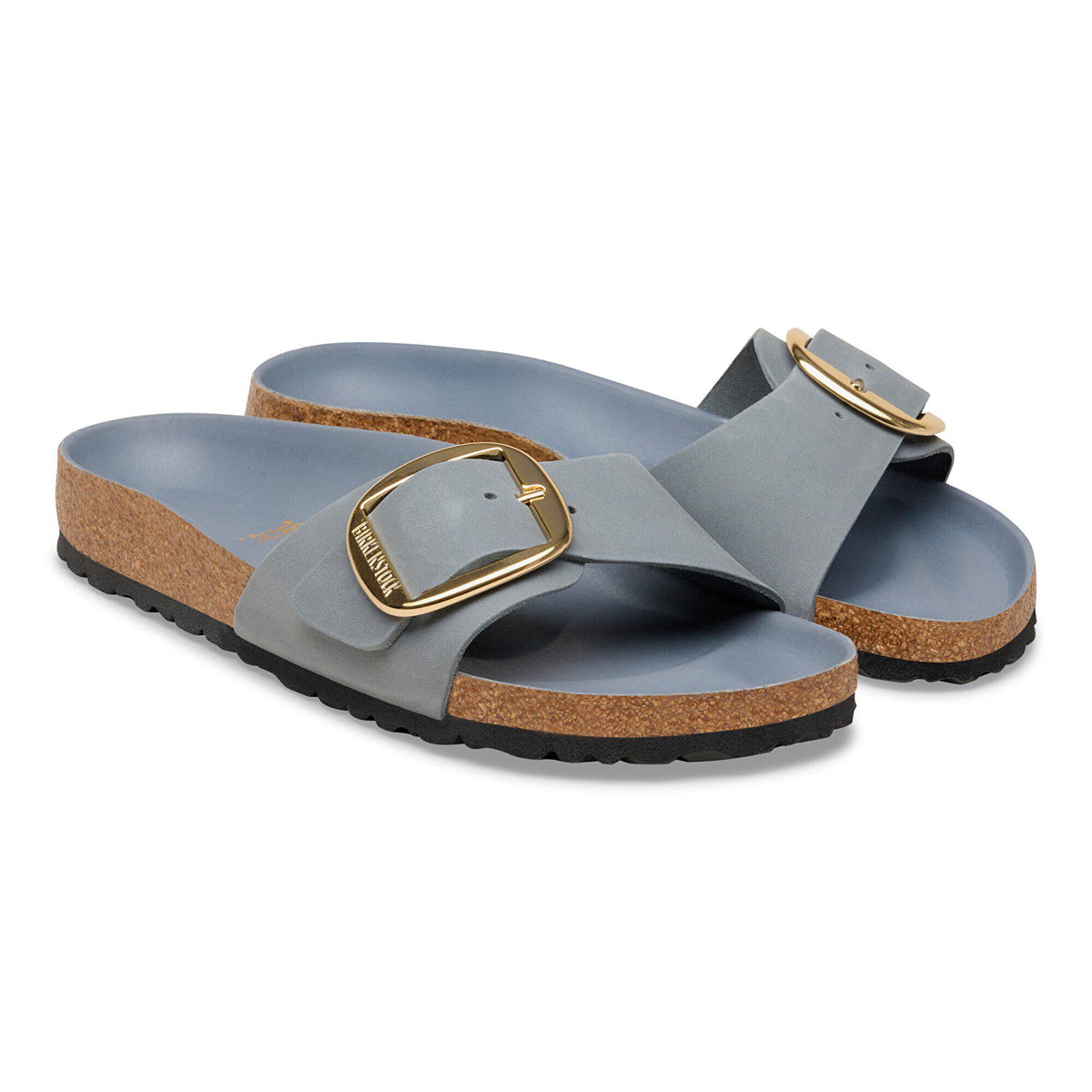 Madrid Big Buckle Oiled Leather in Color Basalt Gray | Birkenstock