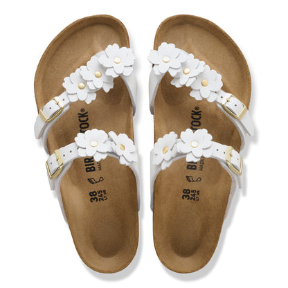 Mayari Flowers Leather in Color White | Birkenstock