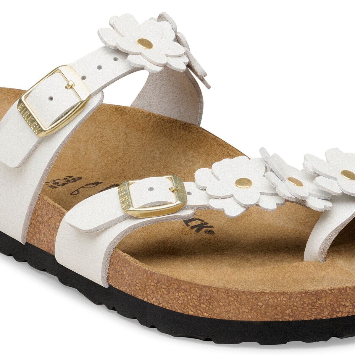 Mayari Flowers Leather in Color White | Birkenstock