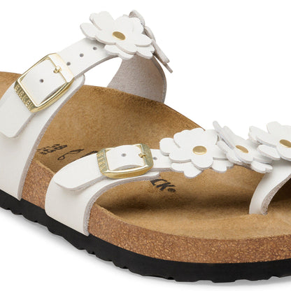 Mayari Flowers Leather in Color White | Birkenstock