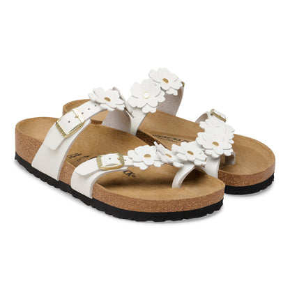 Mayari Flowers Leather in Color White | Birkenstock