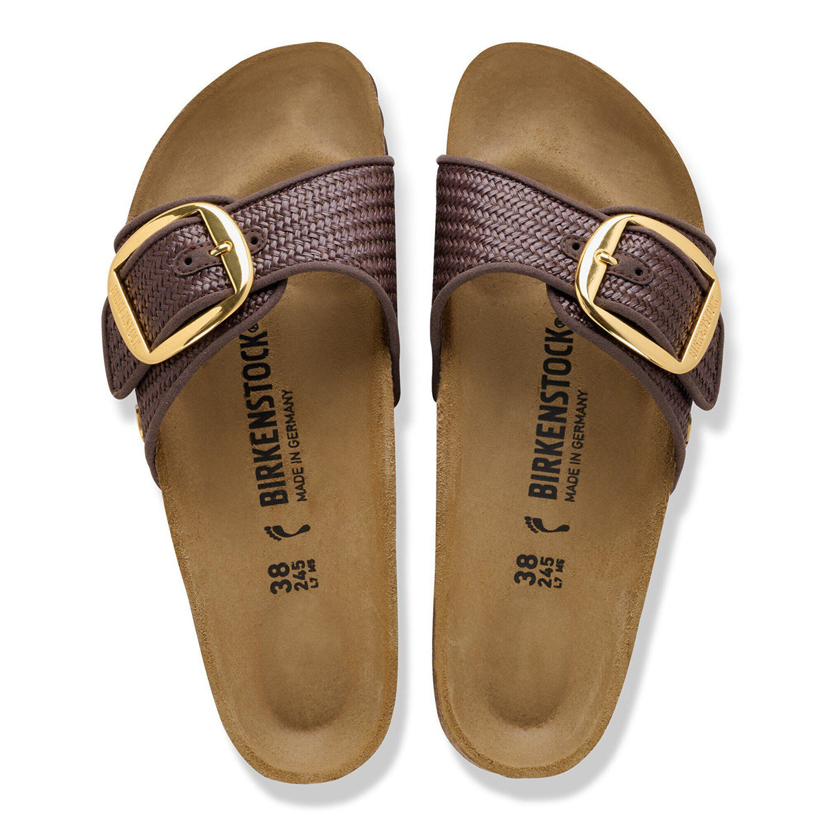 Madrid Big Buckle Raffia Textile in Color Raffia Carafe | Birkenstock
