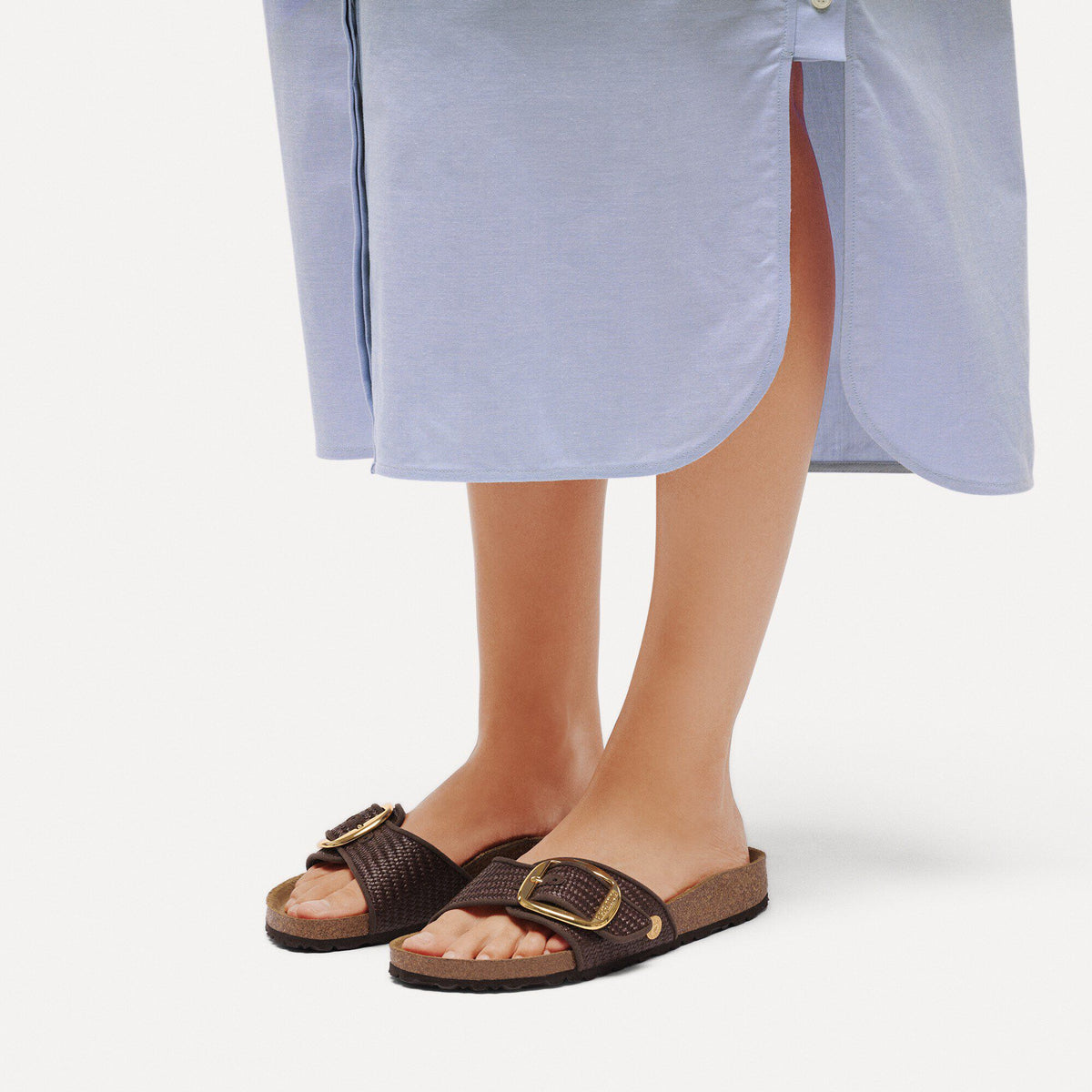 Madrid Big Buckle Raffia Textile in Color Raffia Carafe | Birkenstock