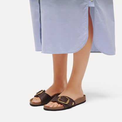 Madrid Big Buckle Raffia Textile in Color Raffia Carafe | Birkenstock