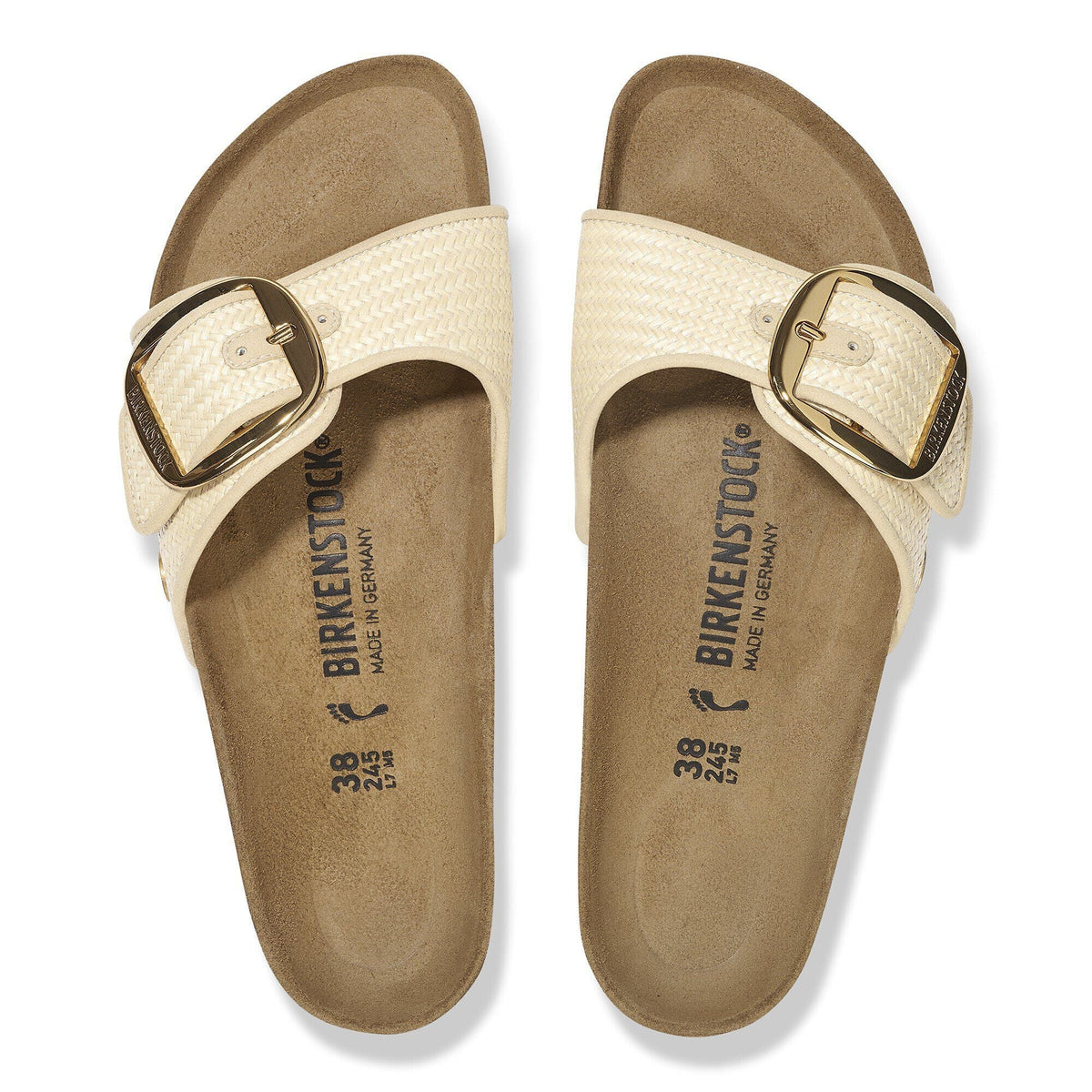 Madrid Big Buckle Raffia Textile in Color Raffia Naturale | Birkenstock