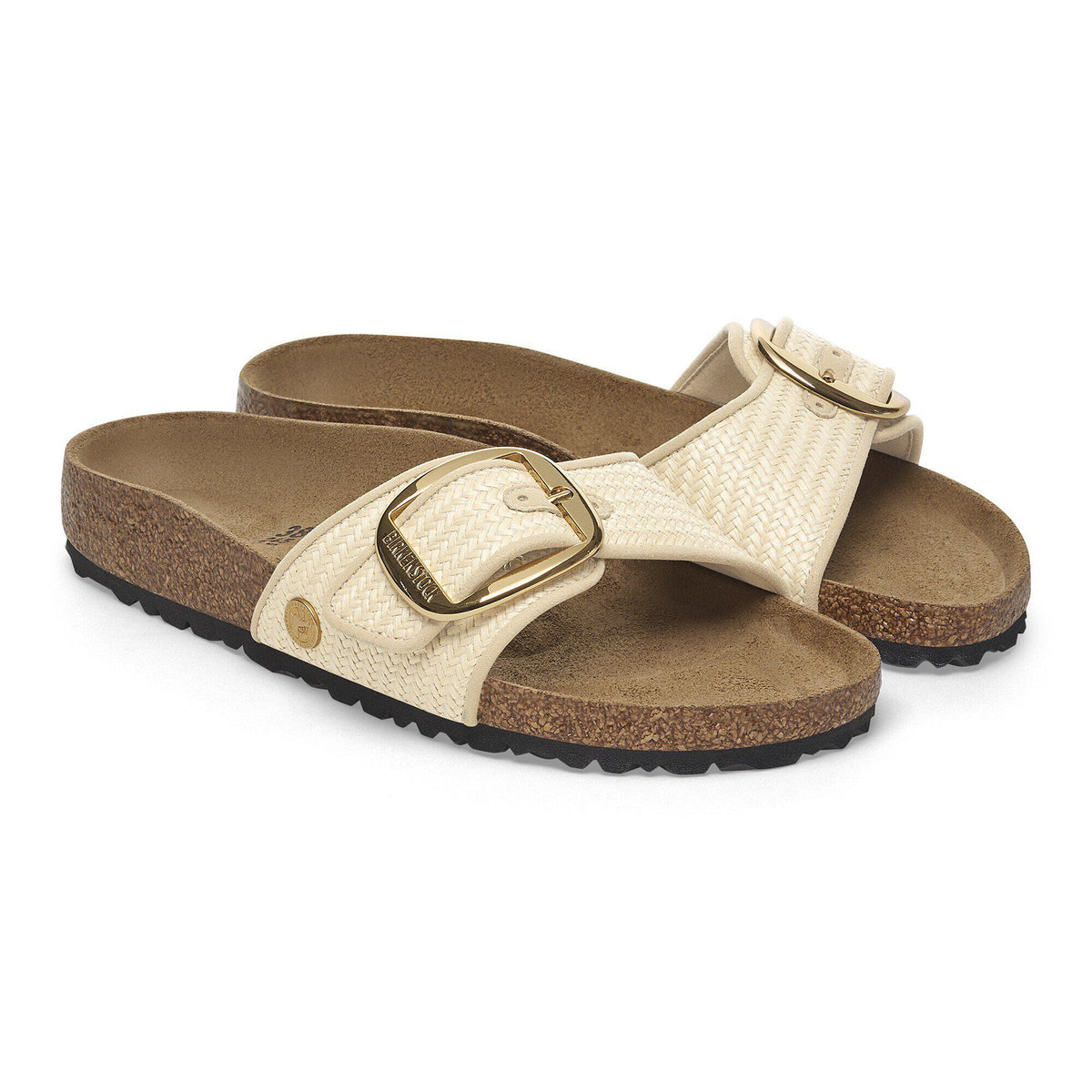 Madrid Big Buckle Raffia Textile in Color Raffia Naturale | Birkenstock