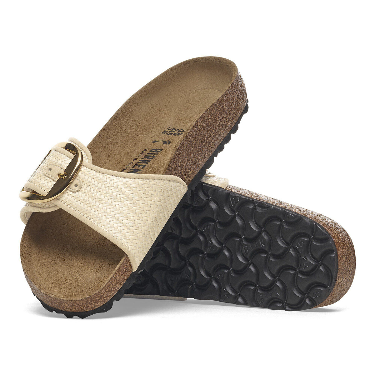 Madrid Big Buckle Raffia Textile in Color Raffia Naturale | Birkenstock