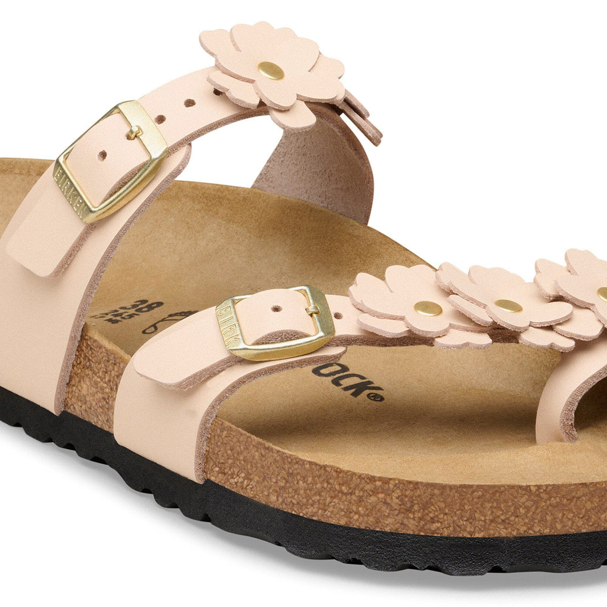 Mayari Flowers Leather in Color Light Rose | Birkenstock