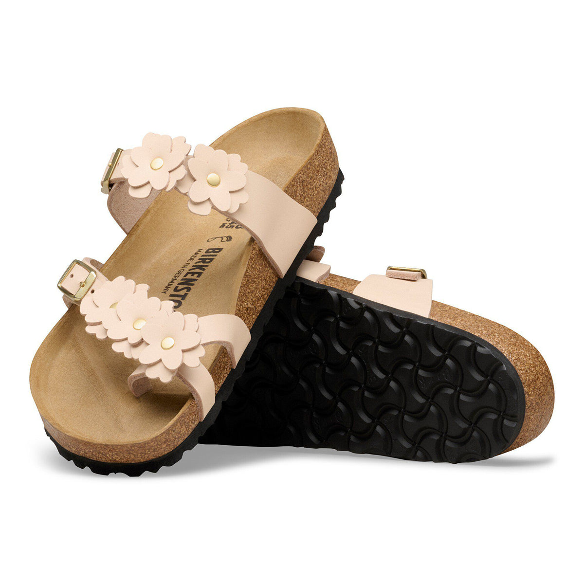 Mayari Flowers Leather in Color Light Rose | Birkenstock