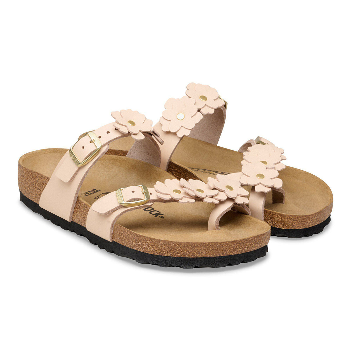 Mayari Flowers Leather in Color Light Rose | Birkenstock