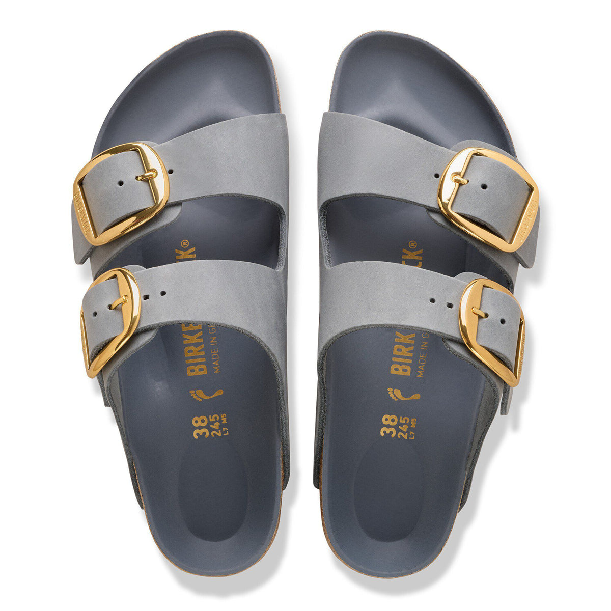 Arizona Big Buckle Oiled Leather in Color Basalt Gray | Birkenstock