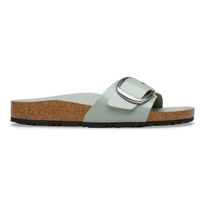 Madrid Big Buckle Natural Leather Patent in Color High-Shine Pure Sage | Birkenstock