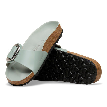 Madrid Big Buckle Natural Leather Patent in Color High-Shine Pure Sage | Birkenstock