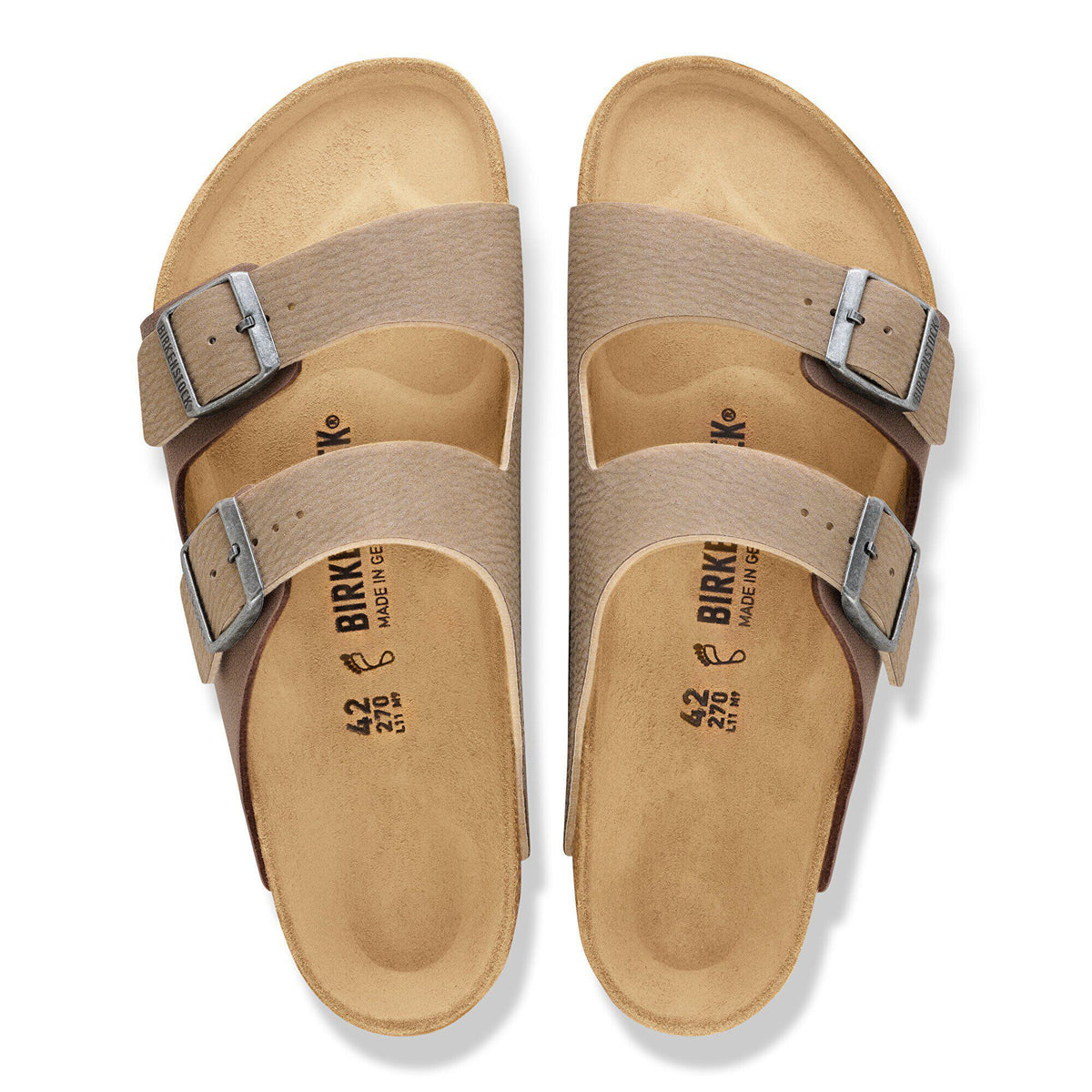 Arizona Mixed Synthetic Material in Color Taupe/Mocha | Birkenstock