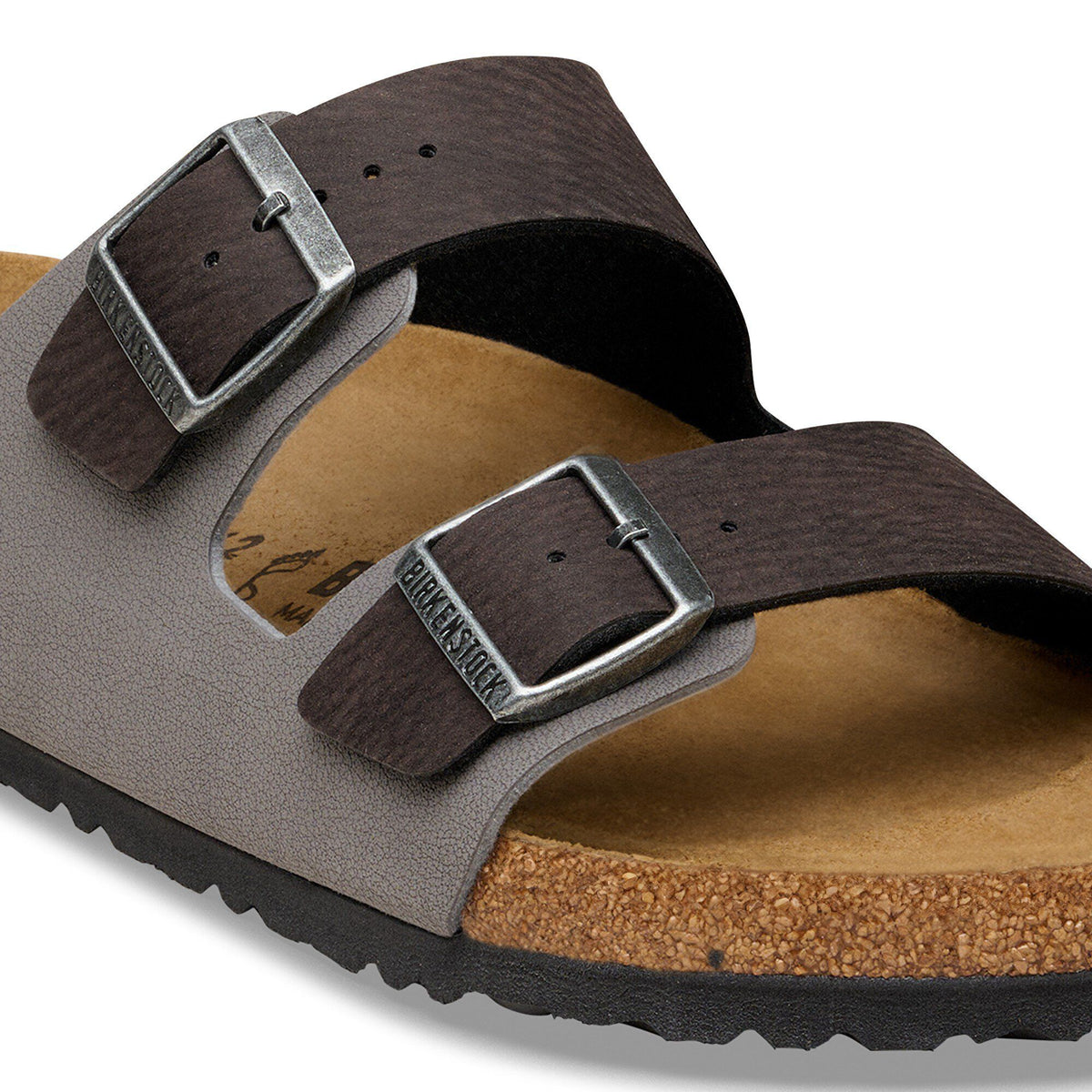 Arizona Mixed Synthetic Material in Color Black/Dark Gray | Birkenstock