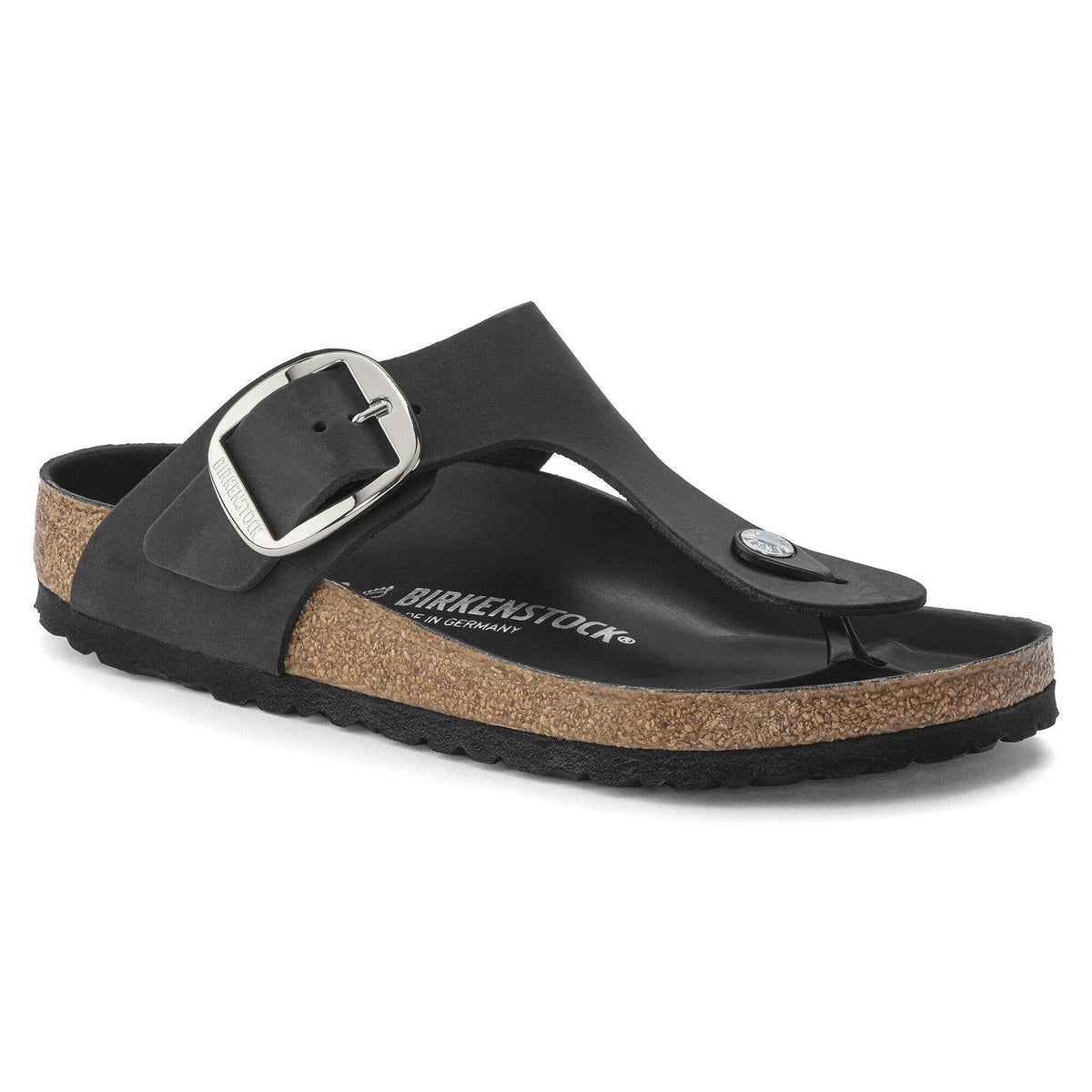 Gizeh Big Buckle Oiled Leather in Color Black | Birkenstock