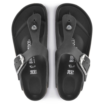 Gizeh Big Buckle Oiled Leather in Color Black | Birkenstock