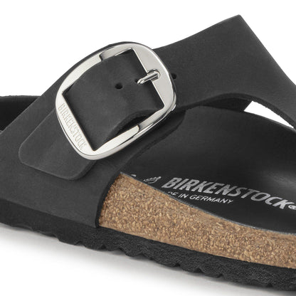Gizeh Big Buckle Oiled Leather in Color Black | Birkenstock