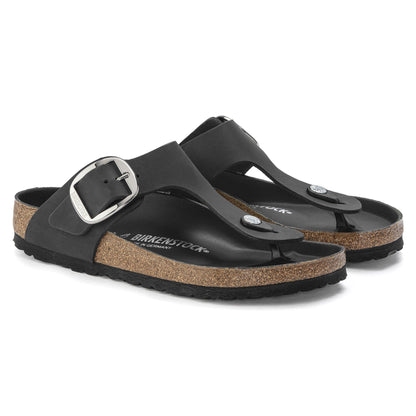 Gizeh Big Buckle Oiled Leather in Color Black | Birkenstock