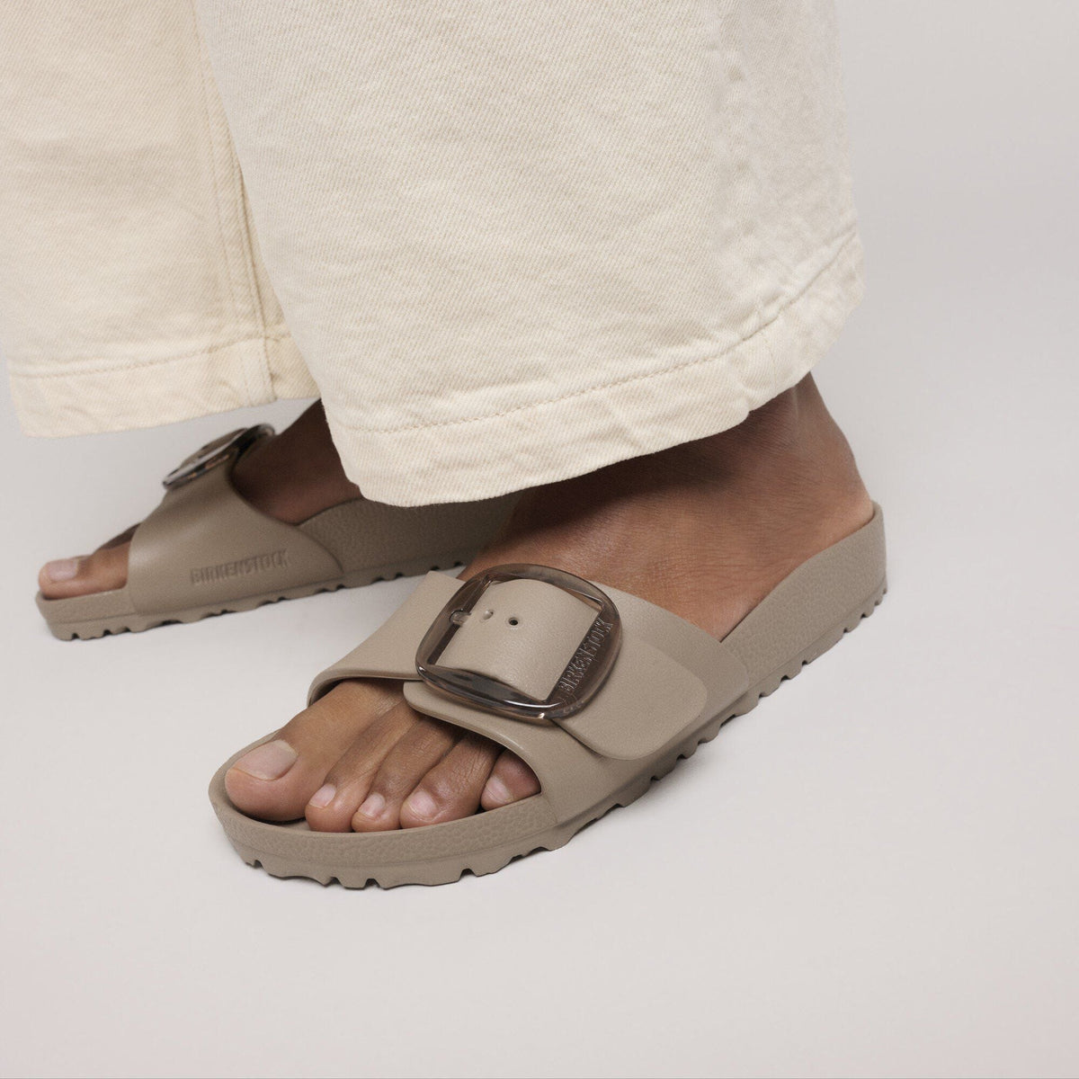 Madrid Big Buckle EVA in Color Gray Taupe | Birkenstock