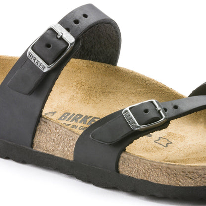Mayari Oiled Leather in Color Black | Birkenstock
