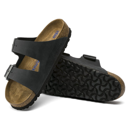 Arizona Soft Footbed Oiled Leather in Color Black | Birkenstock