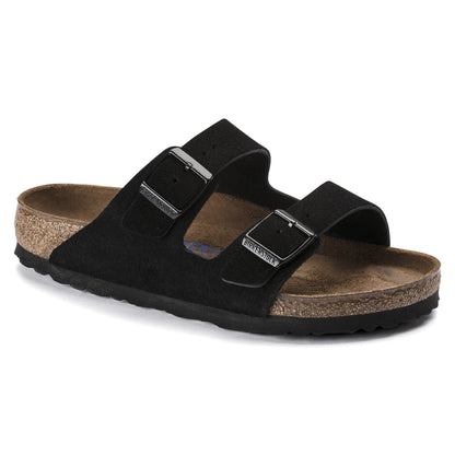 Arizona Soft Footbed Suede Leather in Color Black | Birkenstock