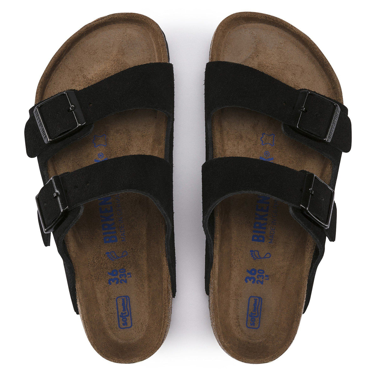 Arizona Soft Footbed Suede Leather in Color Black | Birkenstock