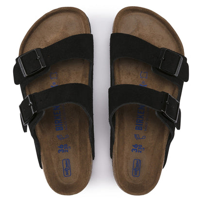 Arizona Soft Footbed Suede Leather in Color Black | Birkenstock