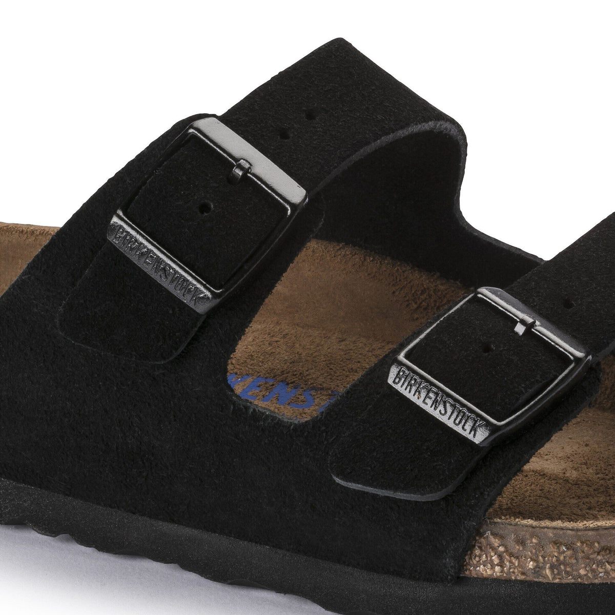 Arizona Soft Footbed Suede Leather in Color Black | Birkenstock