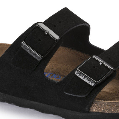 Arizona Soft Footbed Suede Leather in Color Black | Birkenstock