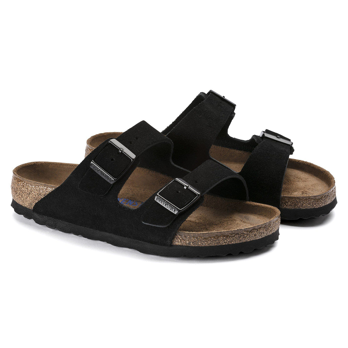 Arizona Soft Footbed Suede Leather in Color Black | Birkenstock