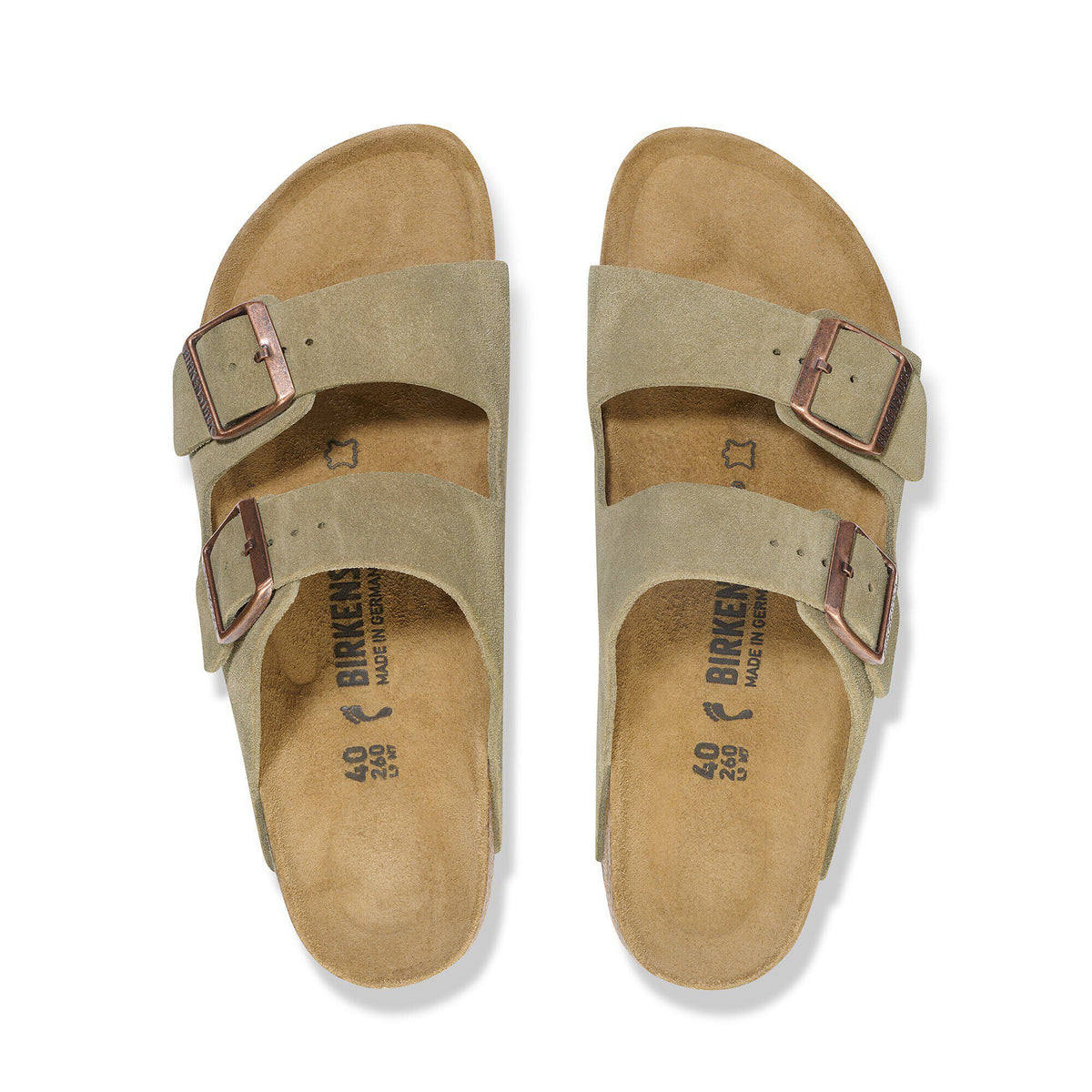 Arizona Suede Leather in Color Taupe | Birkenstock