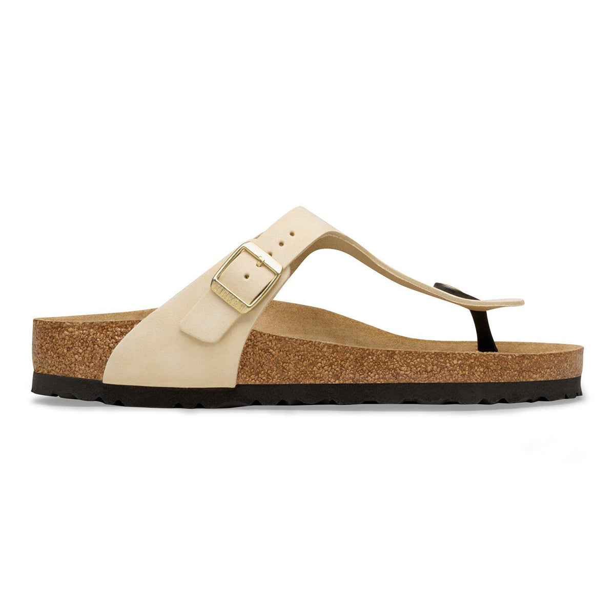 Gizeh Soft Footbed Nubuck Leather in Color Ecru | Birkenstock