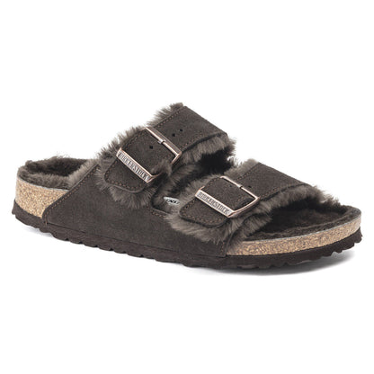 Arizona Shearling Suede Leather in Color Mocha | Birkenstock
