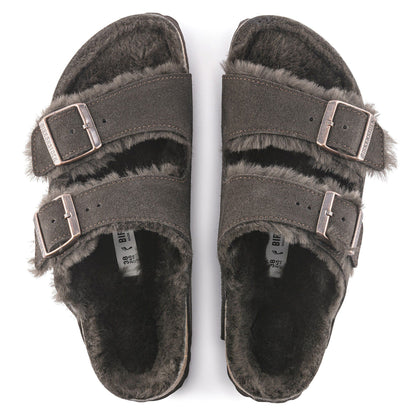 Arizona Shearling Suede Leather in Color Mocha | Birkenstock