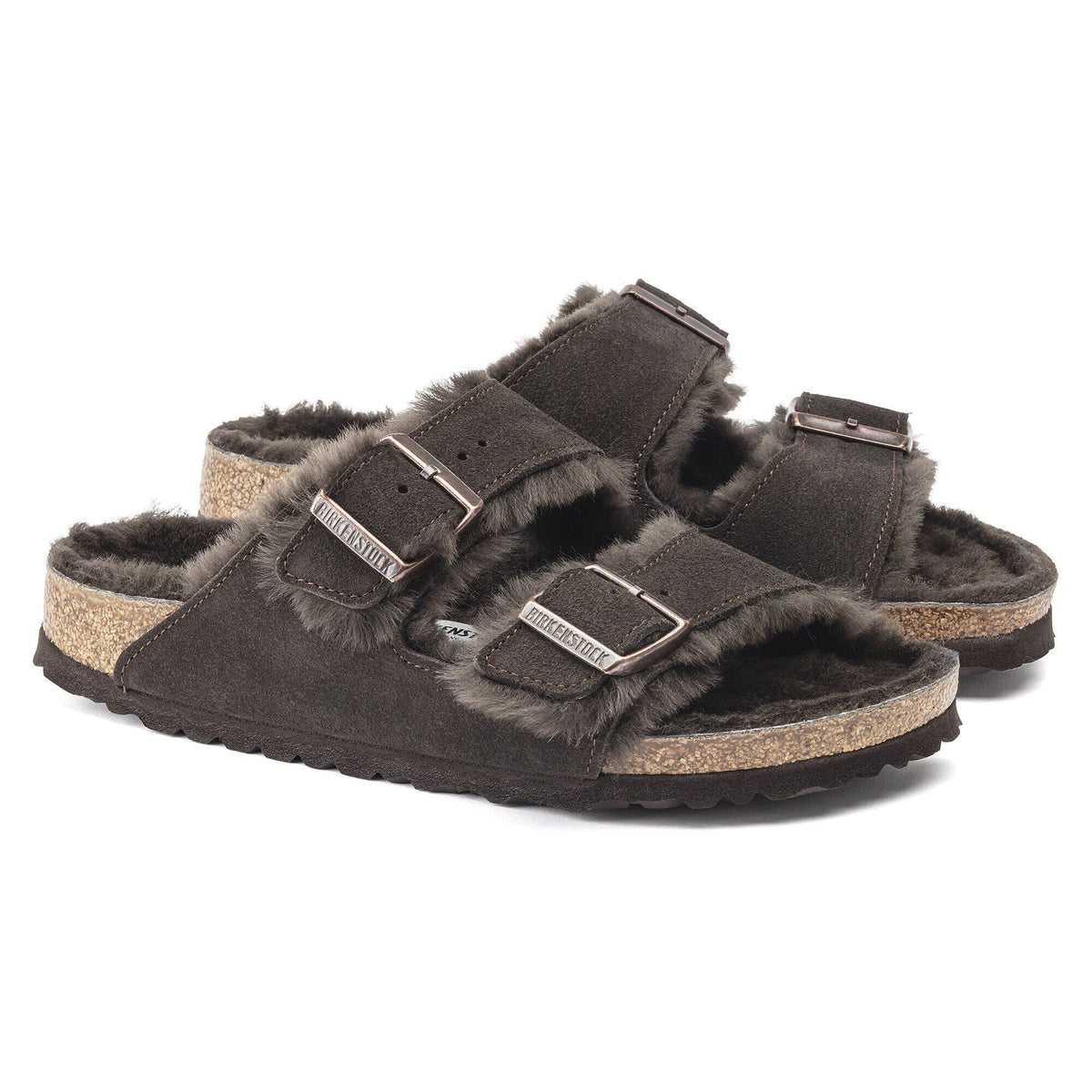Arizona Shearling Suede Leather in Color Mocha | Birkenstock
