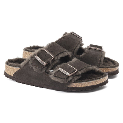 Arizona Shearling Suede Leather in Color Mocha | Birkenstock