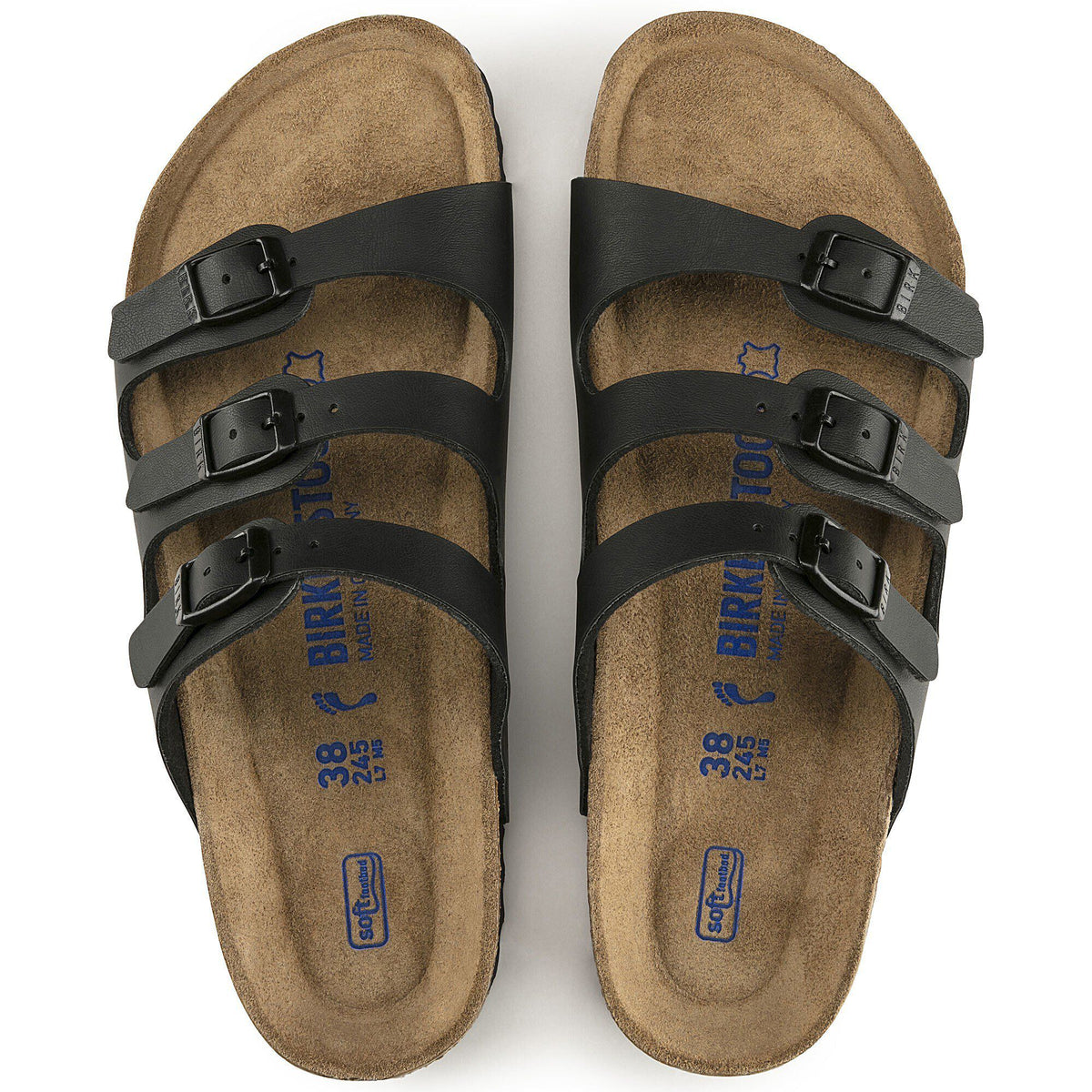 Florida Soft Footbed Birko-Flor in Color Black | Birkenstock