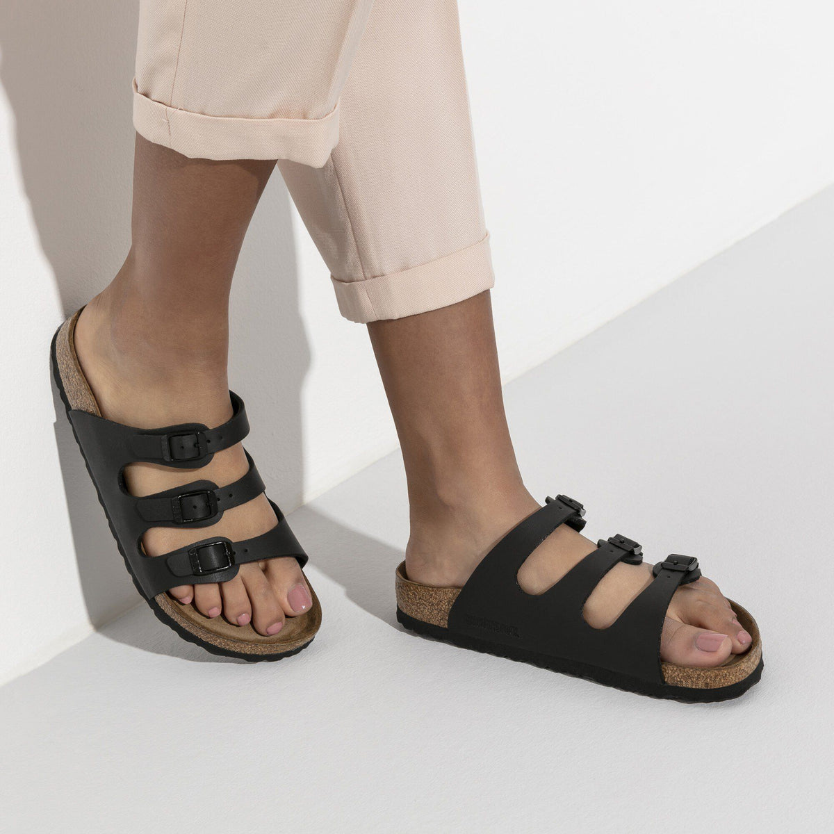 Florida Soft Footbed Birko-Flor in Color Black | Birkenstock