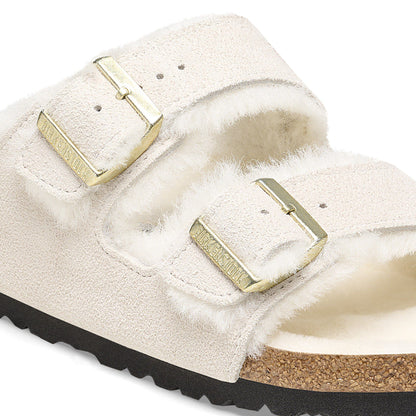Arizona Shearling Suede Leather in Color Antique White | Birkenstock