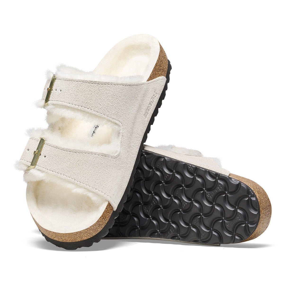 Arizona Shearling Suede Leather in Color Antique White | Birkenstock