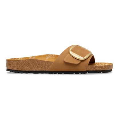 Madrid Big Buckle Nubuck Leather in Color Mink | Birkenstock