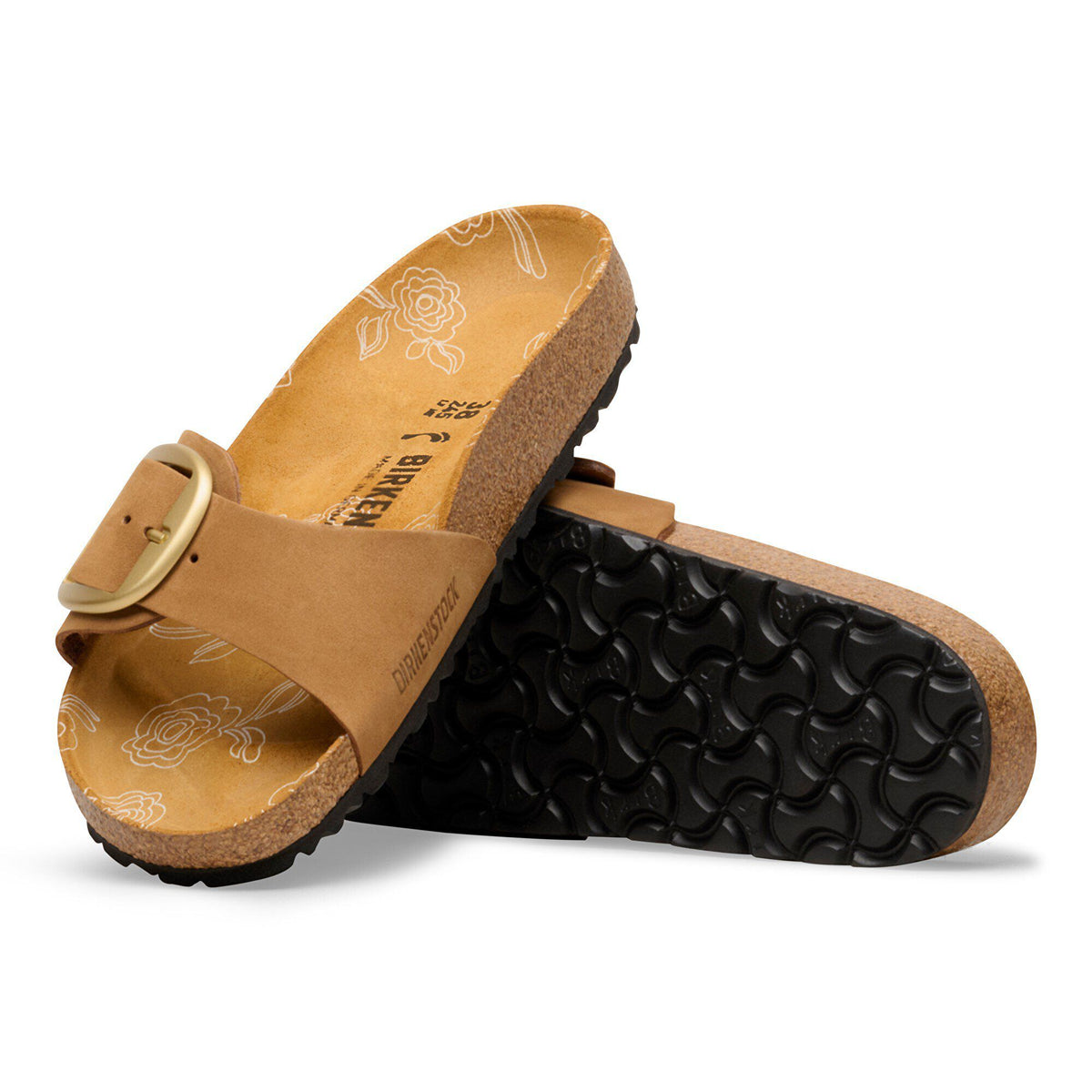 Madrid Big Buckle Nubuck Leather in Color Mink | Birkenstock