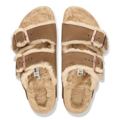 Arizona Shearling Suede Leather in Color Dark Tea | Birkenstock