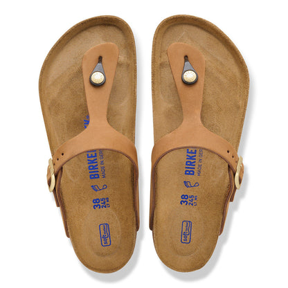 Gizeh Soft Footbed Nubuck Leather in Color Mink | Birkenstock