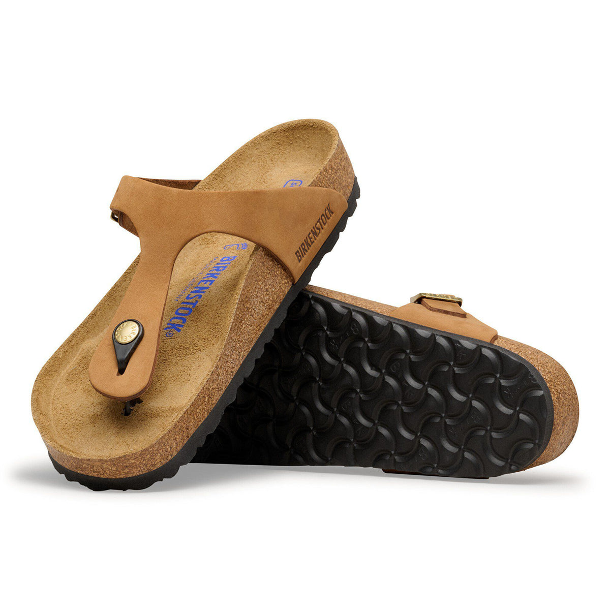 Gizeh Soft Footbed Nubuck Leather in Color Mink | Birkenstock