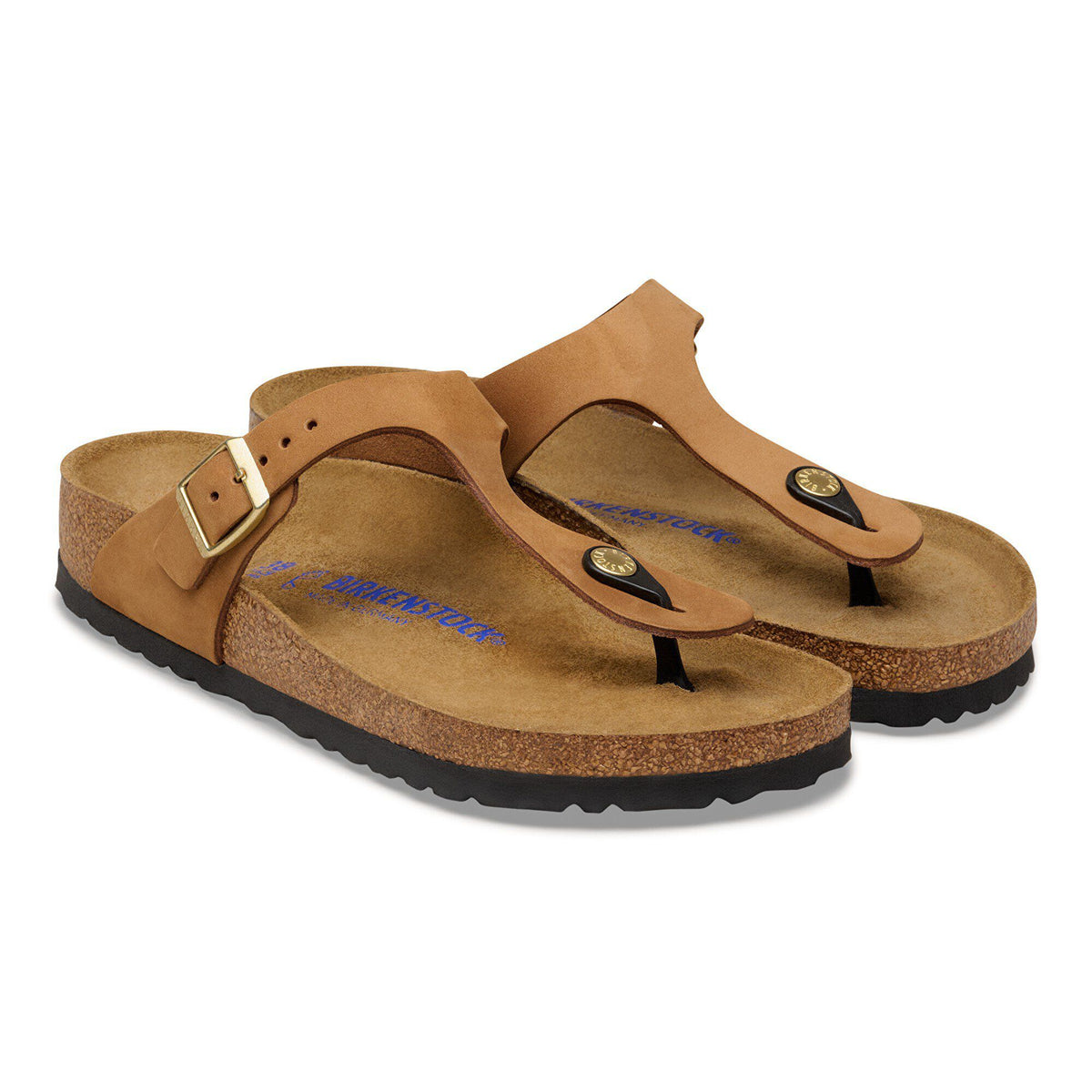 Gizeh Soft Footbed Nubuck Leather in Color Mink | Birkenstock