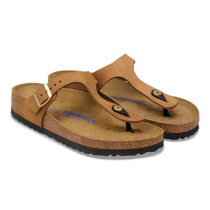 Gizeh Soft Footbed Nubuck Leather in Color Mink | Birkenstock