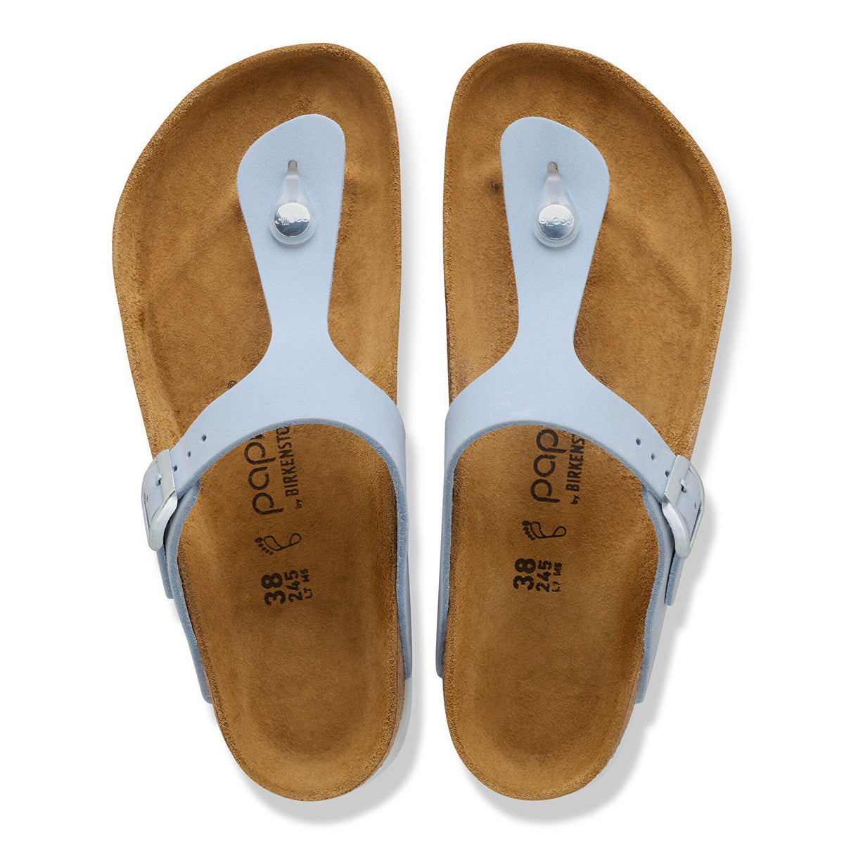 Gizeh Flex Platform Nubuck Leather in Color Baby Blue | Birkenstock